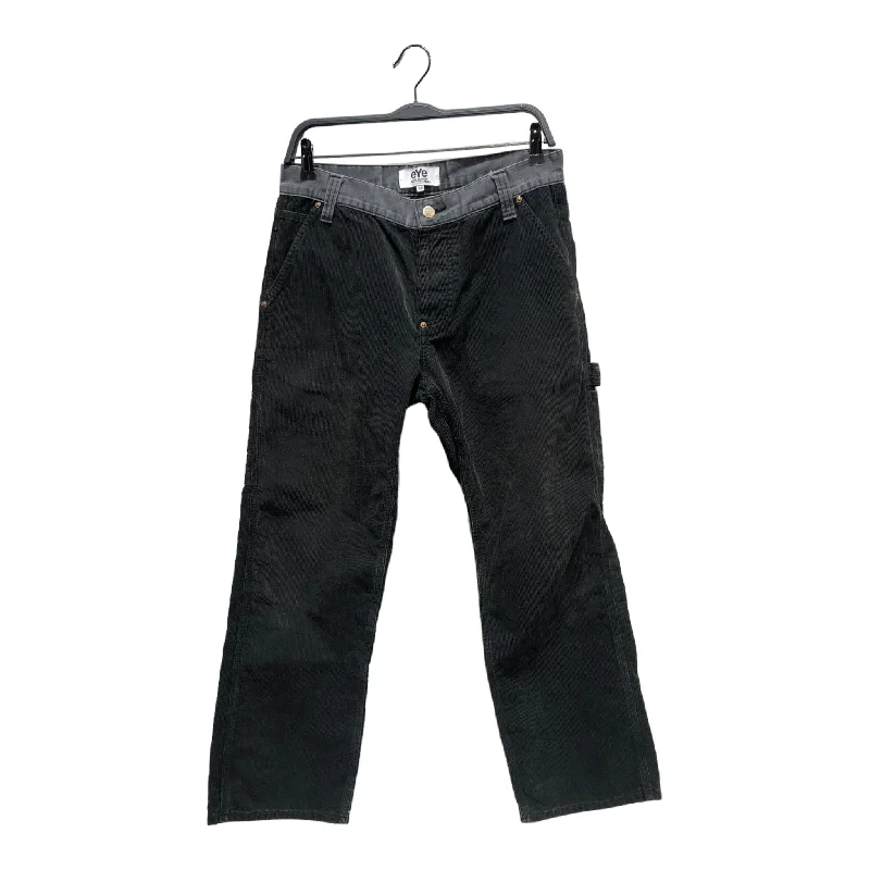 Palazzo Style Women's Printed Trousers in Bohemian PatternseYe COMME des GARCONS JUNYA WATANABE MAN/Carhartt/Bottoms/XS/Corduroy/BLK/TWO TONE CARPENTER PANTS