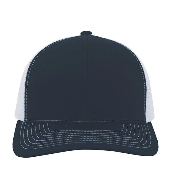 Women's long - sleeve cropped sweatshirt with ribbed cuffs for a snug fit104S - Pacific Headwear Contrast Stitch Trucker Snapback Hat | Navy/White