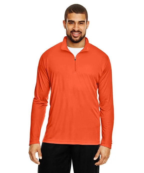 TT31 - Team 365 Mens Zone Performance Quarter-Zip Shirt | Sport Orange