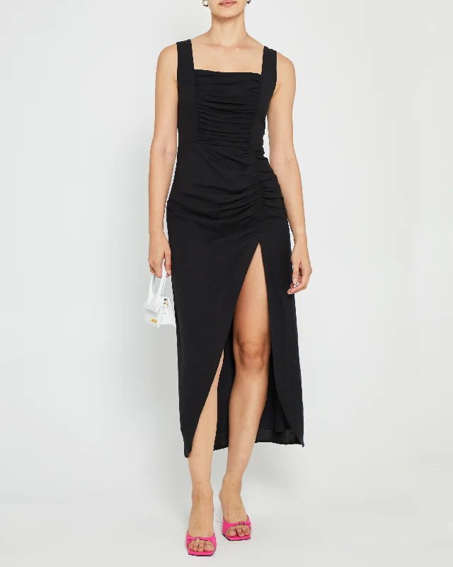 Midi dresses with printed lining for a hidden and stylish detailNira Dress