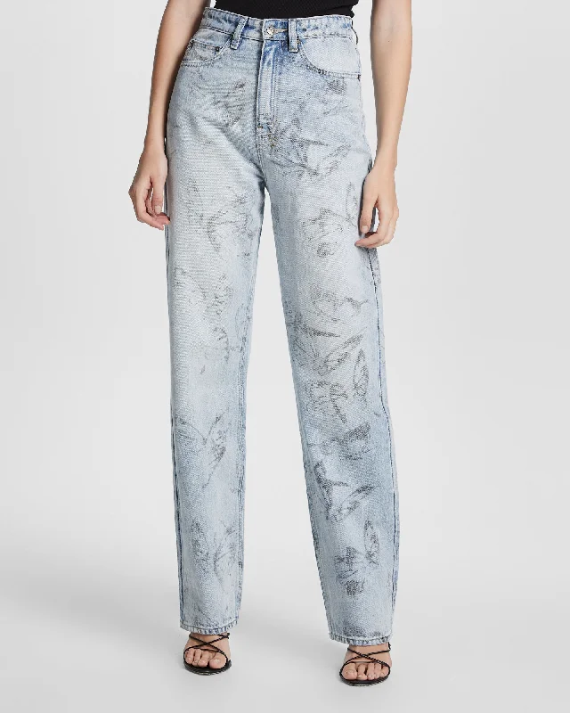 Light - wash women jeans for a fresh and summery appearancePLAYBACK BUTTERFLY