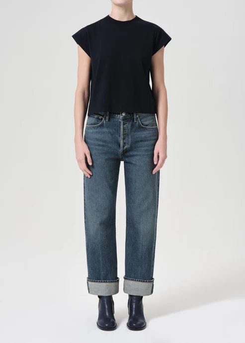 Women's denim shorts - style pants Light - wash women jeans for a fresh and summery appearance Fran Low Slung Easy Straight - Dwell