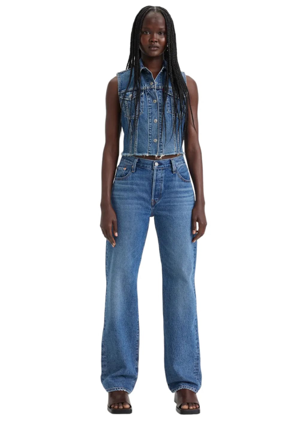 Women's printed floral pants High - waisted women jeans for a flattering silhouette 501 90s - Not My News Channel