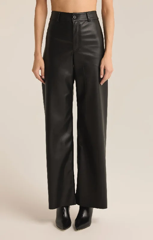 Women's pants for outdoor adventures Dark - wash women jeans for a sophisticated and slimming effect Rilynn Faux Leather Pant