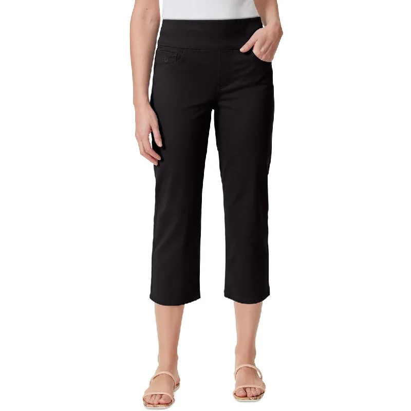 Women's senior - friendly lounge pants Embroidered women jeans with intricate patterns Womens Tummy Slimming High Rise Capri Jeans