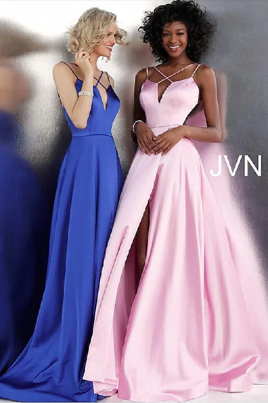 Bodycon dress with a flared skirt for a unique silhouette​Jovani 67098 Long Prom Dress