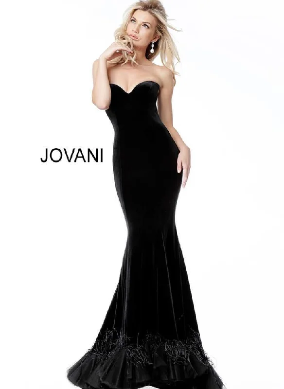 Plaid wedding guest dresses in muted colors for a fall weddingJovani 60512 Sexy Formal Long Prom Dress