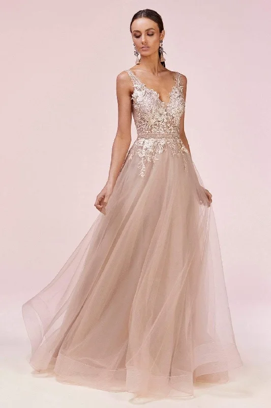 Bodycon dress with a mesh insert for a stylish edge​Andrea & Leo CDA0567 Prom Long Dress Evening Gown