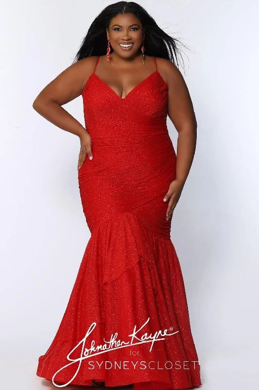 Long - sleeved bodycon dress for a formal winter event​Sydneys Closet Long Prom Dress Plus Size