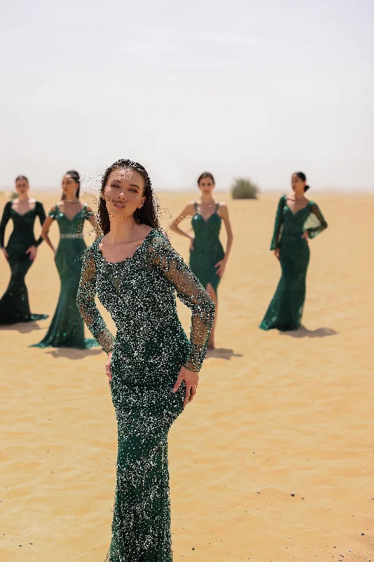 Sequined formal dresses with open backs for a sexy prom styleChic and Holland HF110049