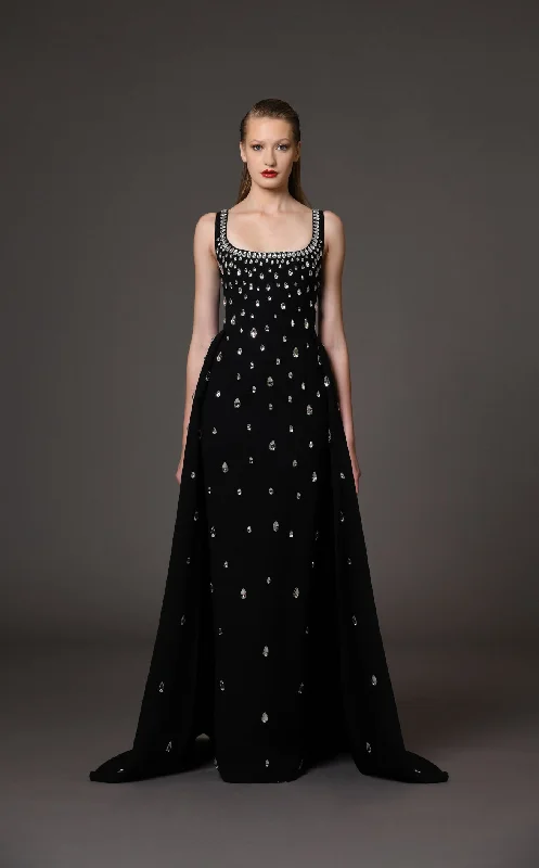 Formal dresses with high - low hems and floral embroidery for a unique prom styleJean Louis Sabaji 6001022 Dress