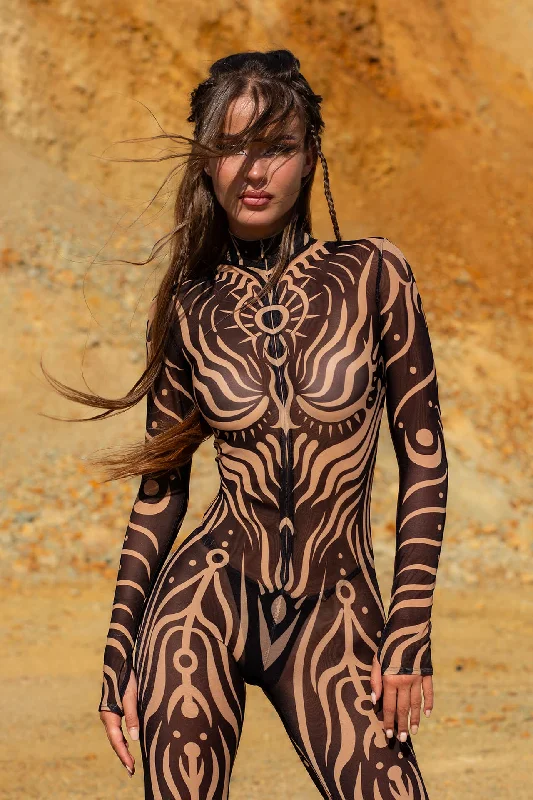 Cut - Out Bodysuits for a Trendy and Fashion - Forward StyleWorship Night Mesh Costume